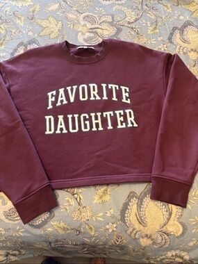 NWOT Favorite Daughter COLLEGIATE Burgundy Crewneck Sweatshirt